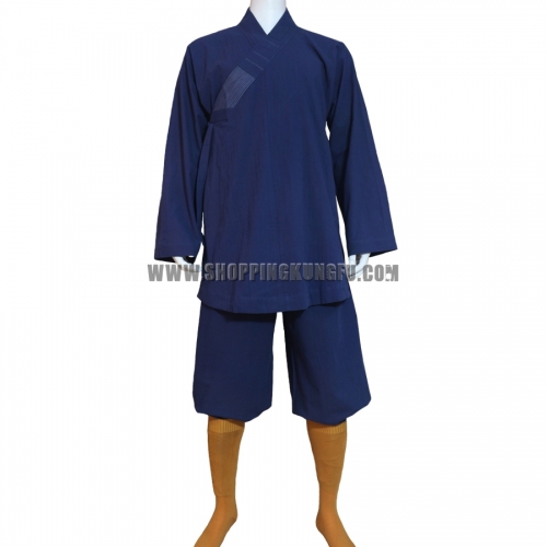 High Quality Cotton Linen Buddhist Monk Arhat Suit wide pants socks included