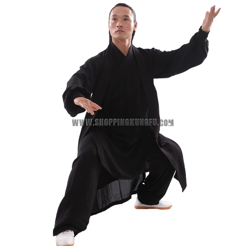 Custom Summer 3 Pieces Wudang Taoist Robe Shaolin Suit Kung fu Tai Chi Uniform