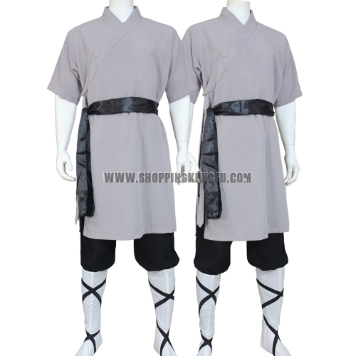 Summer Shortsleeves Shaolin Monk Suit Kung fu Training Clothes Custom Made 25 Colors