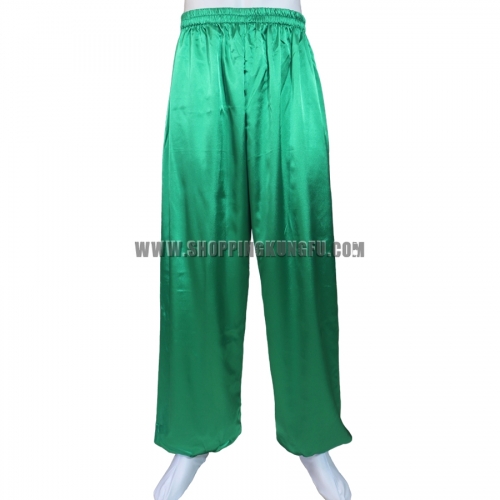 24 Colors Silk Satin Tai chi Kung fu Pants Martial arts Wushu Wing Chun Trousers