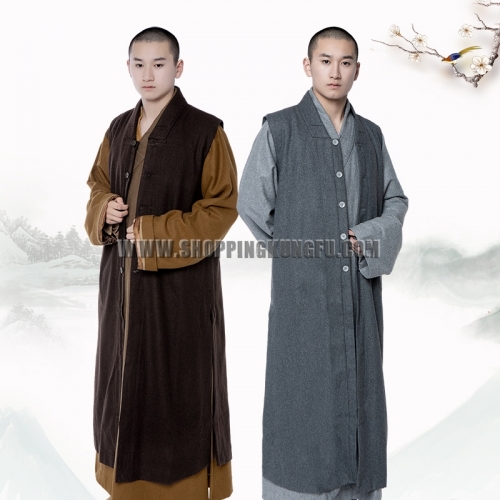 Winter Woolen Buddhist Monk Vest  Meditation Robes