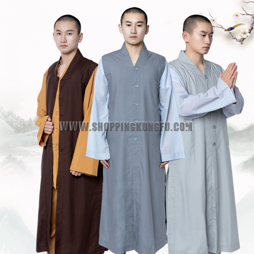 Buddhist Monk Vest Shaolin Kung fu Clothing Meditation Robes