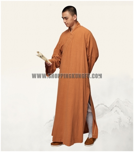 High Quality Cotton Linen Buddhist Monk Dress Shaolin Robe Meditation Suit