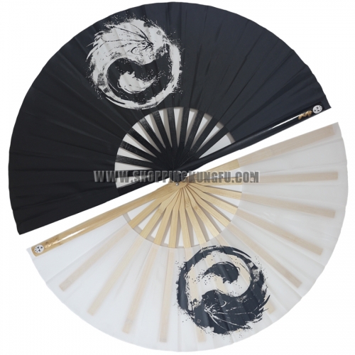 Bamboo Kung fu Fans Dragon Wushu Tai Chi Martial arts Training Fan