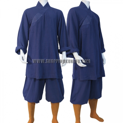 New Arrival 100% Cotton Beautiful Blue Shaolin Monk Arhat Suit