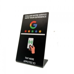 RFID Google Review Stand-Up Cards