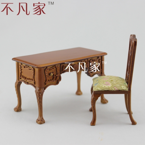 1/12 scale Doll house dollhouse sculpture mini desk and chair