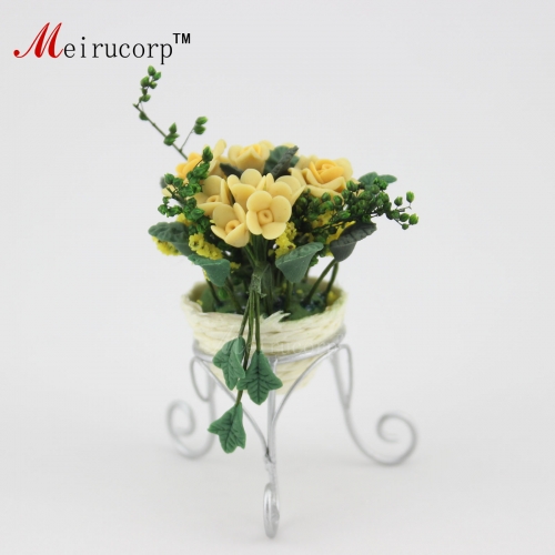 Details about   Dollhouse 1:12 Scale Miniature Potted plants Yellow roses 09869