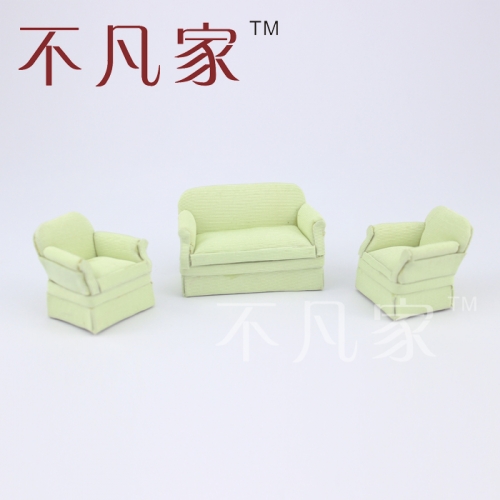 Fine 1/24 Scale Miniature Furniture Handmade cloth sofa  set
