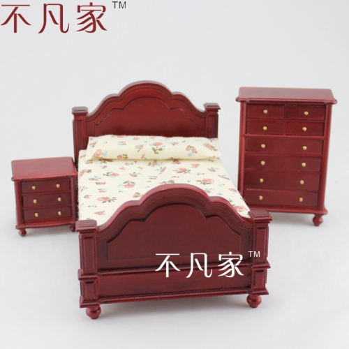 Fine 1:12 scale dollhouse miniature furniture Well Made Handmade bedroom set