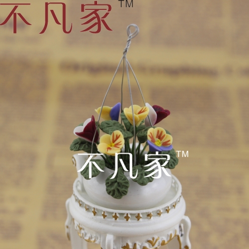 FREE SHIPPING 1/12 SCALE WELL MADE COLORFUL MINIATURE FLOWER FOR DOLLHOUSE