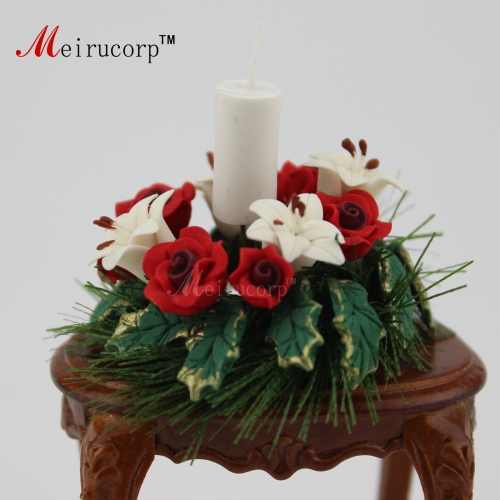 Details about   Dollhouse 1:12 Scale Miniature flower Candle wreath Romantic 10155