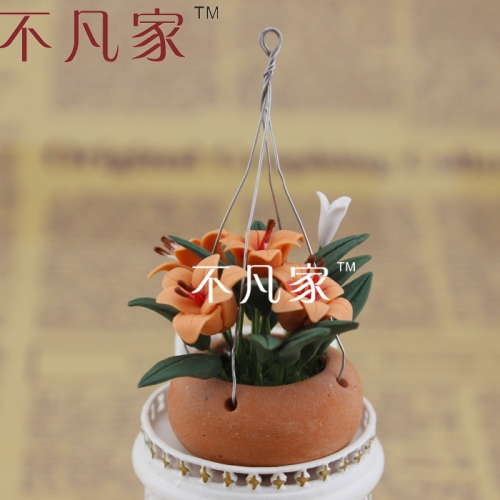 free shipping 1/12 scale well made high quality miniature flower for dollhouse decoration