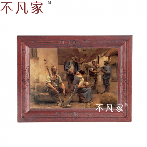 Wholesale Dollhouse  1:12 scale miniature classical  some farmers oil Home Decorations Painting Frame E-14
