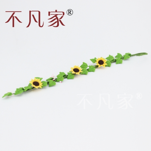 1:12 scale dollhouse decoration Handmade Sunflower Flower vine