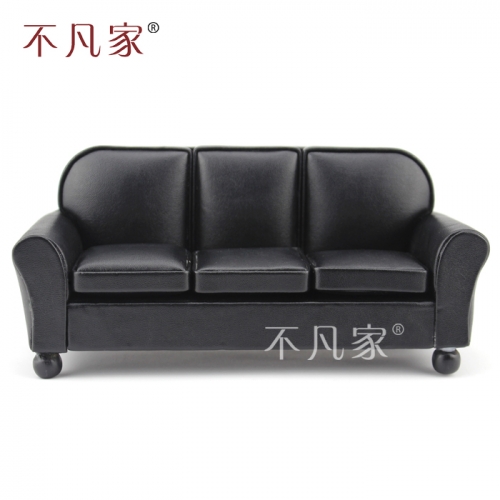 Dolls furniture Fine 1/12 scale Miniature well made black Living Room Sofa