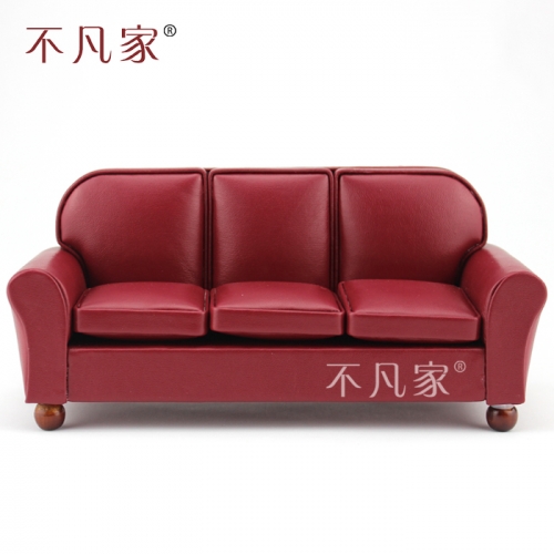 Dolls furniture Fine 1/12 scale Miniature well made Red Living Room Sofa