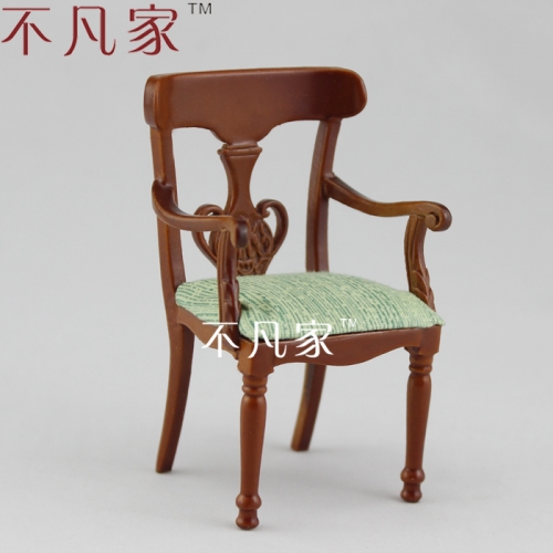 Mini 1/12 scale Furniture for dollhouse Handmade graceful Grand brilliant chair