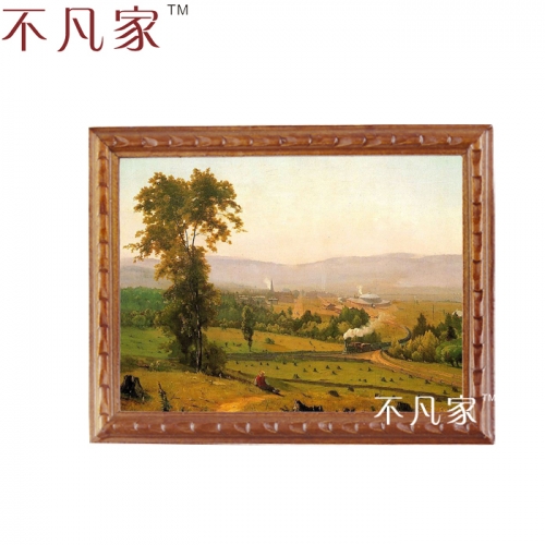 Wholesale  1:12  scale dollhouse  miniatue Classical beautiful countryside oil painting B-12