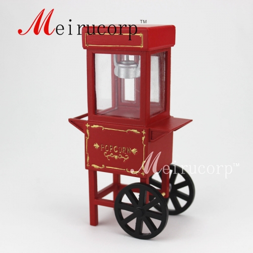 Fine 1:12 scale dollhouse miniature Crafts Gorgeous red Popcorn cart