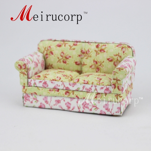 Floral pattern sofa for Fine 1/24 Scale Miniature