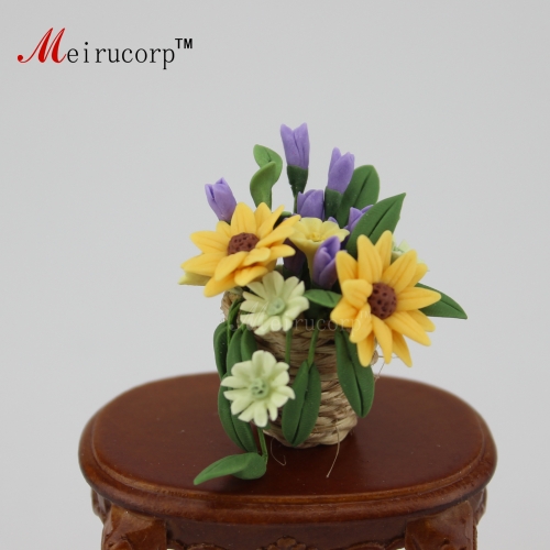 Dollhouse 1:12 Scale Miniature Elegant Flower arranging Basket 10209