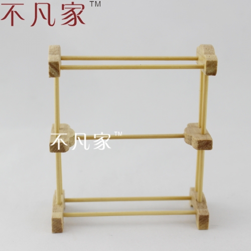 DOLLHOUSE MINIATURE FURNITURE HIGH QUALITY WOODEN TOWEL RACK