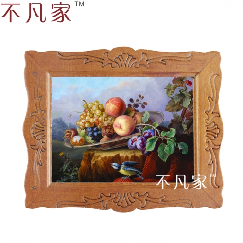 Wholesale Dollhouse 1:12 scale miniature classical beautiful fruits oil Home Decorations Painting Frame D-8
