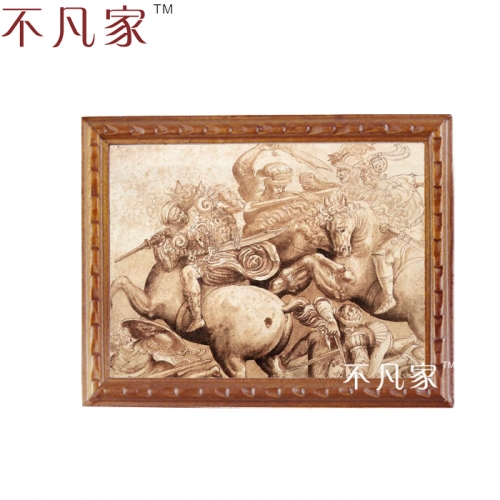 Wholesale  1:12  scale dollhouse  miniatue Classical ancient warriors oil painting B-13