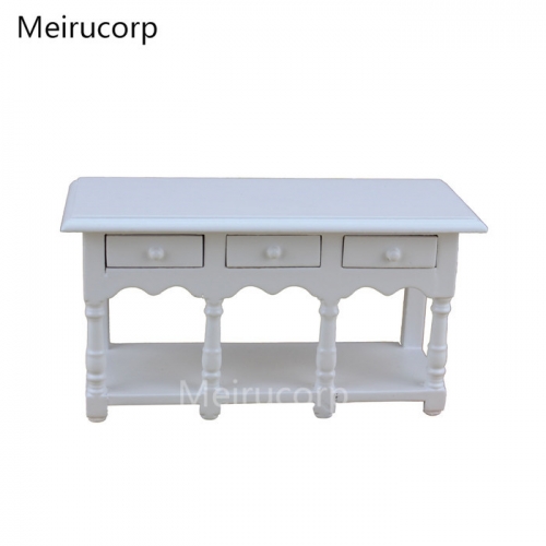 dolls house1/12th Scale Miniature white kitchen table