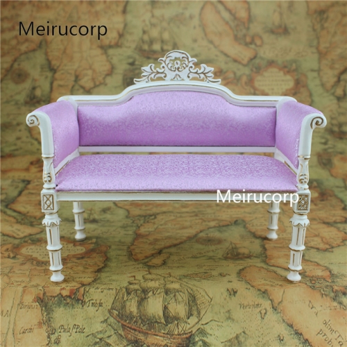 Doll Furniture 1:6 scale Handmade gilt Fabric sofa Retro