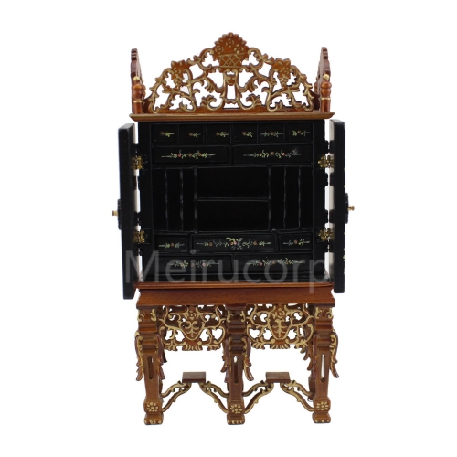 Dollhouse miniature furniture 1/12 scale Deluxe black Hand painted Collection cabinet