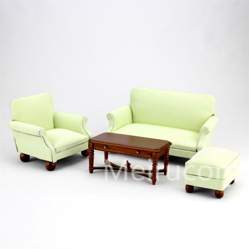 DOLLHOUSE FINE 1/12 SCALME MINIATURE FURNITURE Model living room sofa  3 Piece Set