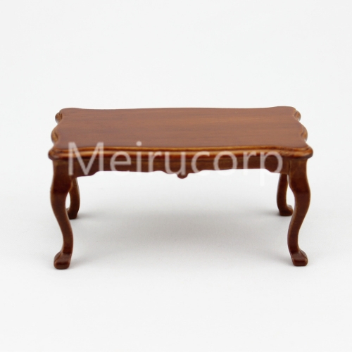 Dollhouse 1/12 scale miniature Furniture model Wooden rectangular tea table 12272