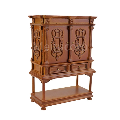 miniature furniture Dollhouse 1/12 scale Boutique Hand carved Side cabinet Collection cabinet