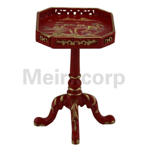 Dollhouses 1/12 scale miniature furniture red Hand painted Elegant Small side table model