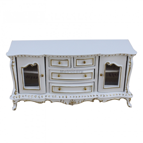 1/12 Scale Dollhouse Miniature Furniture White Good Hand Classical Sideboard