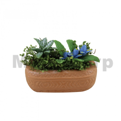 Flower and Green plants 1/12 Scale Dolls house Miniature decoration Flower bed
