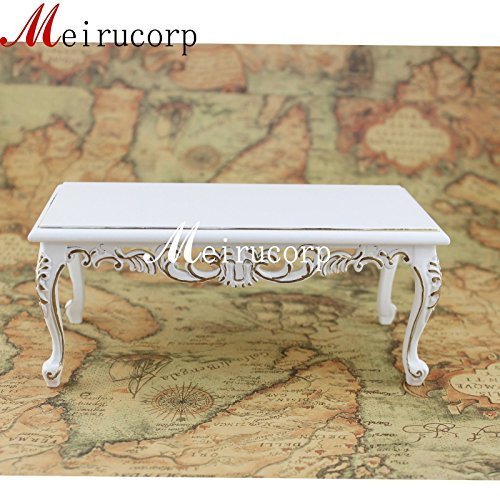 1:6 Scale Miniature Furniture Handmade White Beautiful Tea Table