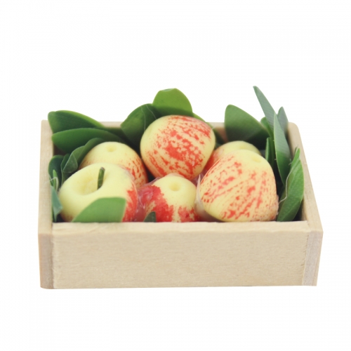 Meirucorp Dollhouse Decorate 1:12 Scale Miniature Clay Model Apple Sale Shelf Fruit Plate
