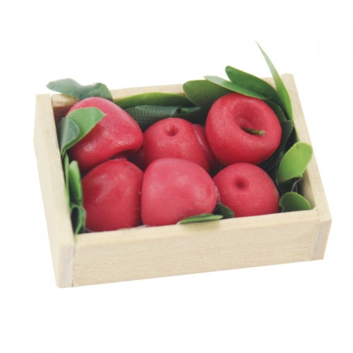 Meirucorp Dollhouse Decorate 1:12 Scale Miniature Clay Model Red Apple Fruit Tray