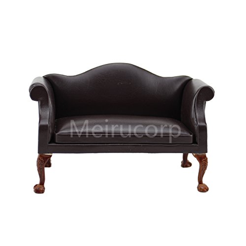 Meirucorp Dollhouse 1/12 Scale Miniature Furniture Brown seat Model Living Room Furniture