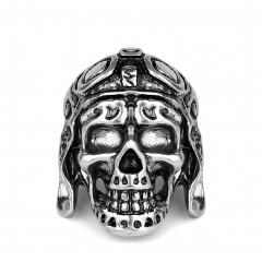 Black Friday Hottest Rock Roll kpop Silver Gothic Punk Skull Big Adjustable Rotating Bikers Bible Rings Men's & Boys' Jewelry
