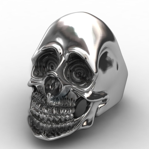 EVBEA Size 8-11 Personality Men's Retro Skull Ring Biker Jewelry Titanium Steel Rings With European Style For Happy New Year