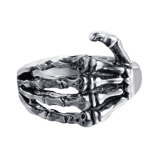 Bijoux Wholesale Men Jewelry Punk Gothic Finger Claw Biker Rings Skull Hand Bone Couple Jewelry Accessories