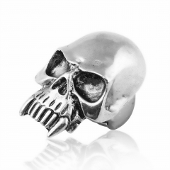 Black Friday Hip Hop Wholesale Punk Silver Metal Skull Adjustable Biker Couple Party Rings Jewelry for Men and Women