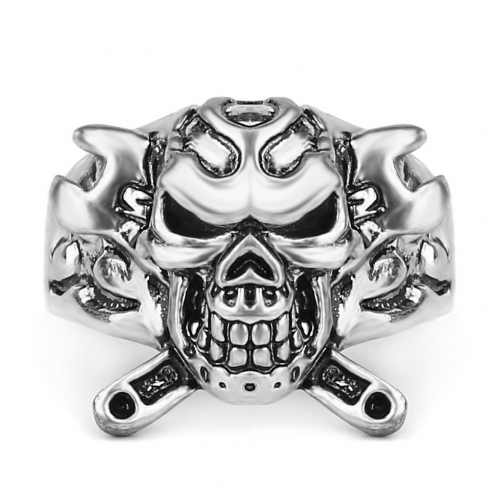 EVBEA 2016 Cool Fashion Unique Punk Man's Skull Ring Jewelry for Man Stainless Steel Titanium Man's Fashion Rings