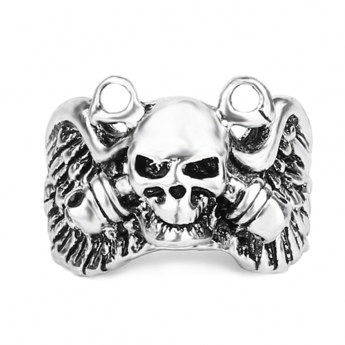EVBEA Skull Ring Man Never Fade Punk Biker Man's High Quality Ring Adjustable Punk Rock Ring Jewelry