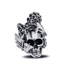 Racing Stretch Hip Hop Rock Boho Silver Gothic Punk Skull Big Adjustable Bikers Motorcycle Rings Men's & Boys' Jewelry