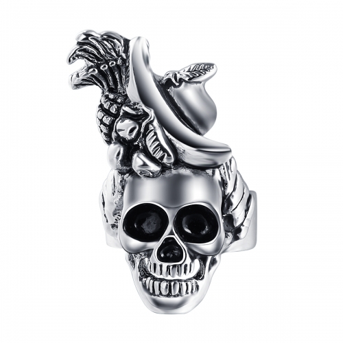 Black Friday Stretch EVBEA Exaggerate Rock Roll Punk Skull Silver Men's Rings Party Jewelry Accessories